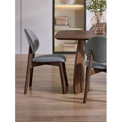 Set of 2 Artemis Walnut and Grey Dining Chairs