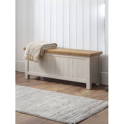 Aspen Storage Bench - Grey Wash