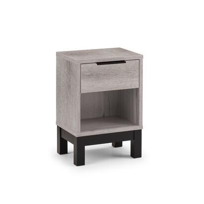 Bali 1 Drawer Bedside - Grey Oak