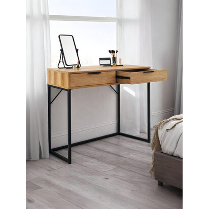 Bali 2 Drawer Dressing Table/Desk - Light Oak