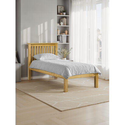 Barcelona 90cm Single Antique Pine Low Footend Bed
