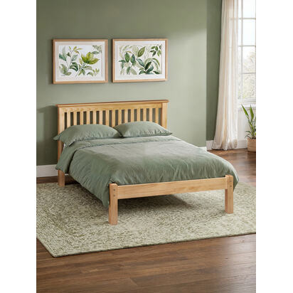 Barcelona 150cm King Antique Pine Low Footend Bed