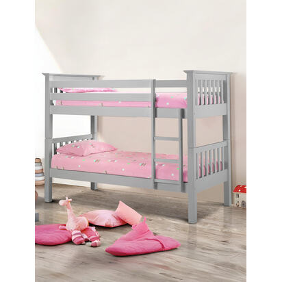 Barcelona 90cm Single Grey Bunk Bed