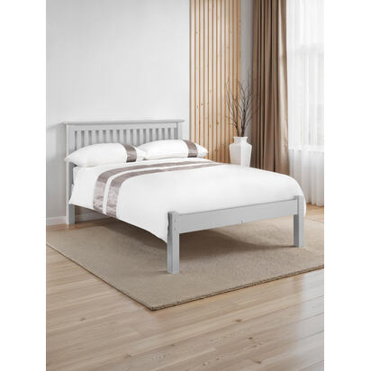 Barcelona 135cm Double Dove Grey Low Footend Bed