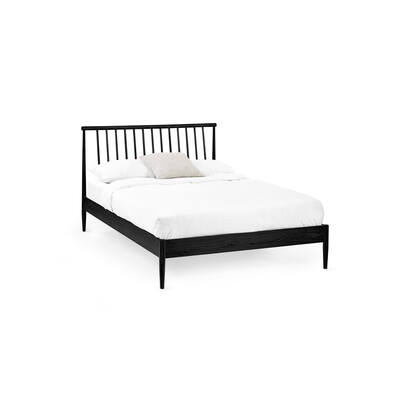 Belton Black Spindle 135cm Double Bed Frame