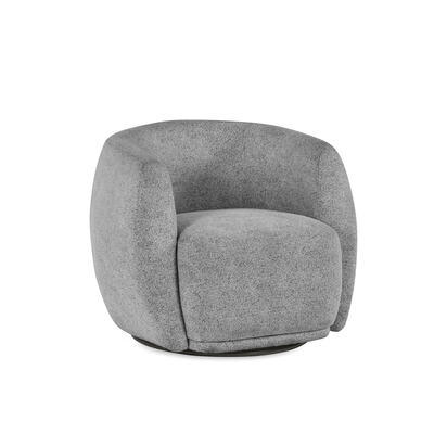 Bowline Grey Chenille Upholstered Swivel Accent Chair