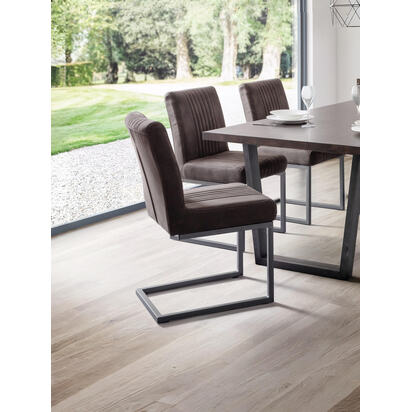 Set Of 2 Brooklyn Dining Chairs - Charcoal Grey
