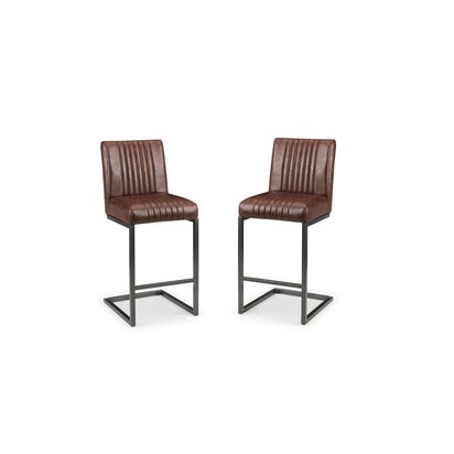Set Of 2 Brooklyn Barstools - Brown