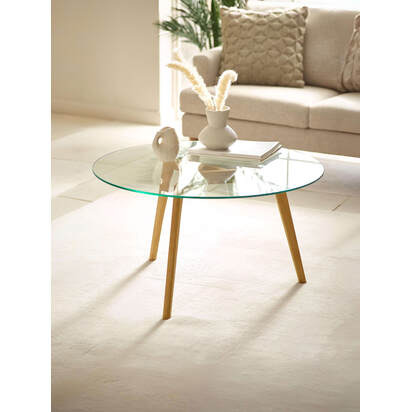 Bryant 80cm Round Glass Coffee Table