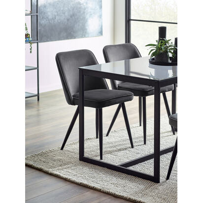 Set Of 2 Burgess Dining Chairs - Grey