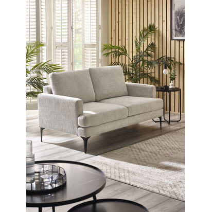 Carrera Oyster Cream Chenille 2 Seater Sofa