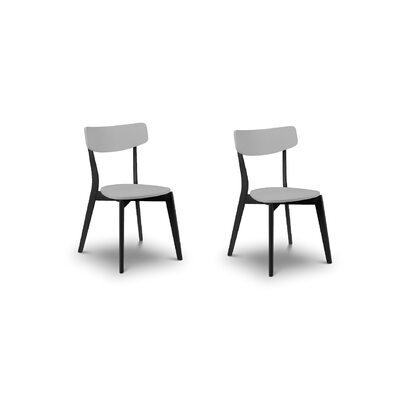 Set of 2 Casa Grey and Black Dining Chairs