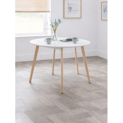 Casa Round Dining Table White/Oak