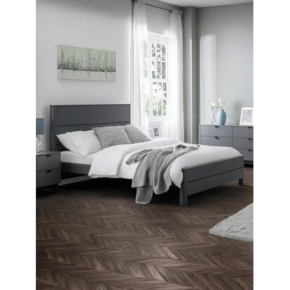 Chloe 135cm Double Grey Bed