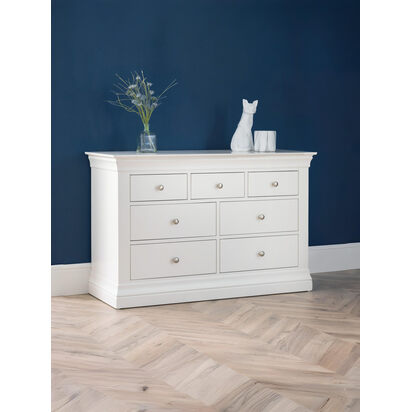 Clermont 4+3 Drawer Chest - Surf White
