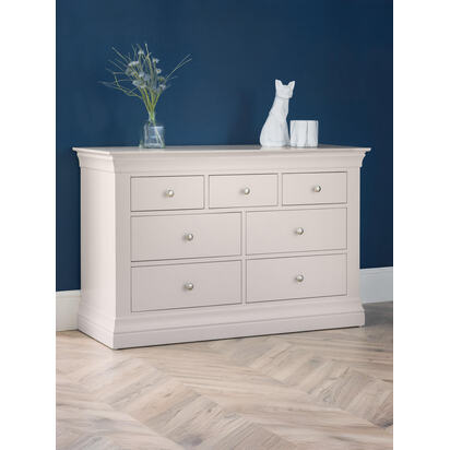Clermont 4+3 Drawer Chest - Light Grey
