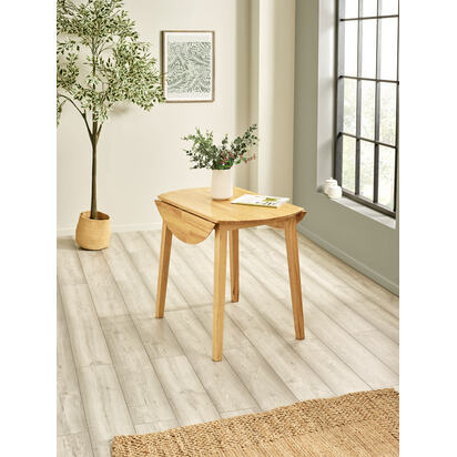 Coast Natural Oak 55-90cm Drop Leaf Extending Round Dining Table