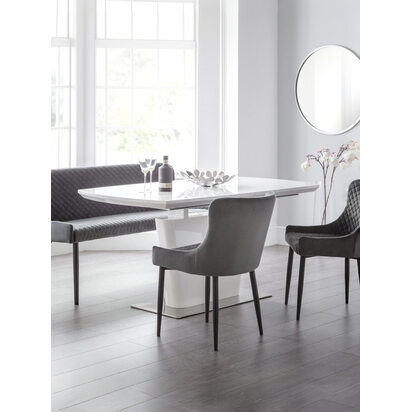 Como High Gloss Extending Table - White