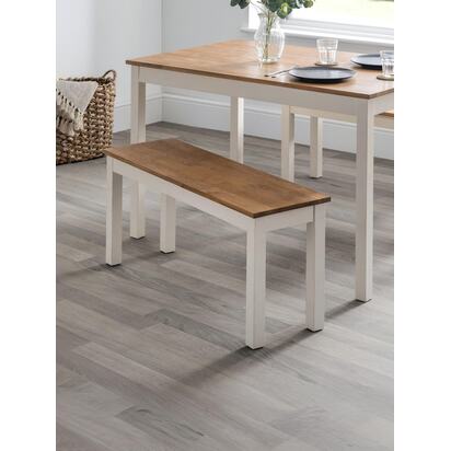 Coxmoor Bench - Ivory & Oak