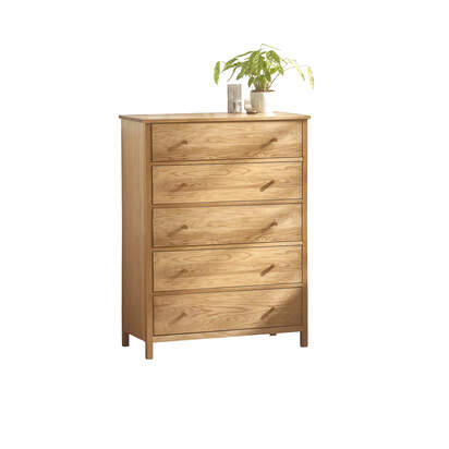 Coxmoor 5 Drawer Wide Chest - Oak