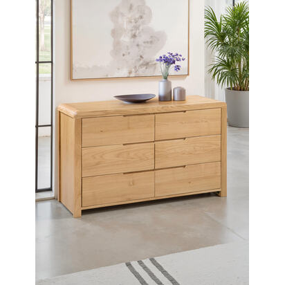Curve 6 Drawer Wide Chest