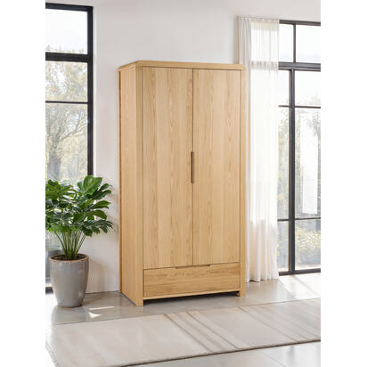 Curve 2 Door 1 Drawer Wardrobe