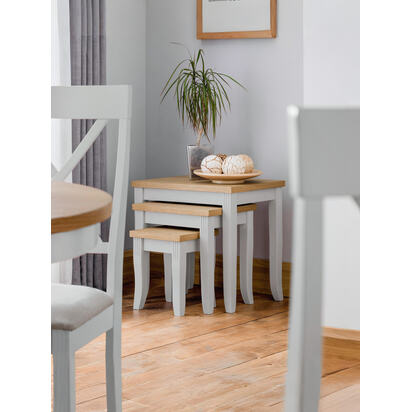 Davenport Oak/Elephant Grey Nest Of Tables