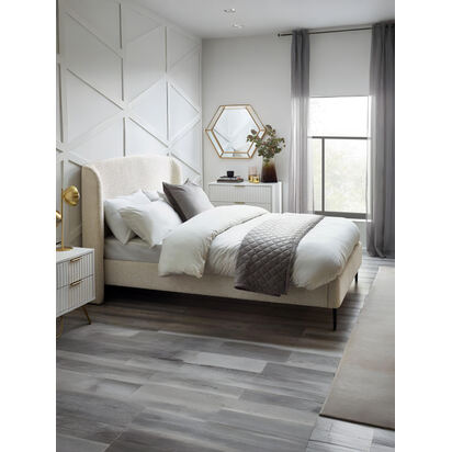 Eden 150cm King Ivory Boucle Bed
