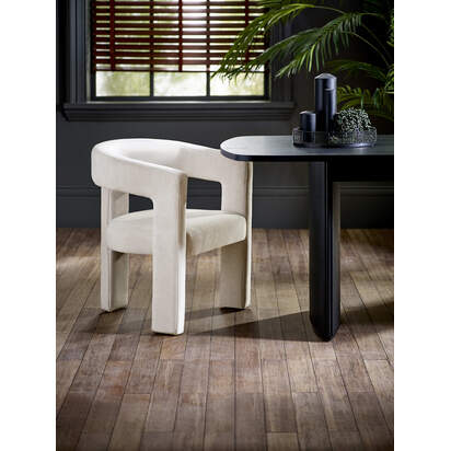 Elara Cream Chenille Upholstered  Chair