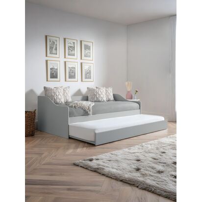 Elba 90cm Single Grey Daybed with pull-out Trundle
