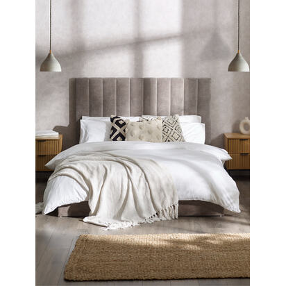 Eloise 135cm Double Grey Chenille Bed