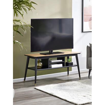 Findlay Media Unit - Walnut & Black
