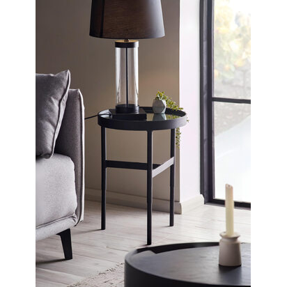 Franki Mirror Glass Lamp Table