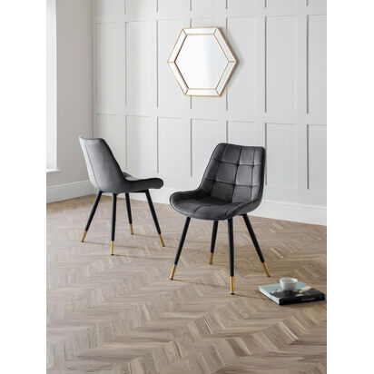 Set Of 2 Hadid Dining Chairs - Grey