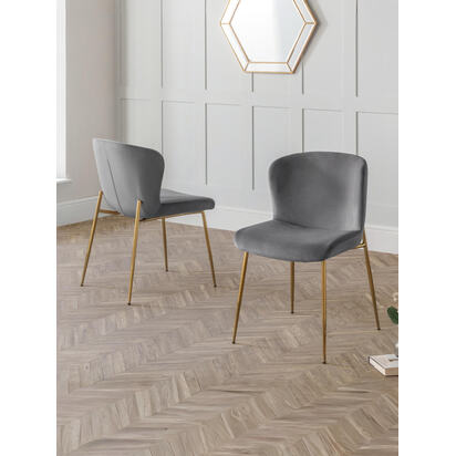 Set Of 2 Harper Dining Chairs - Grey