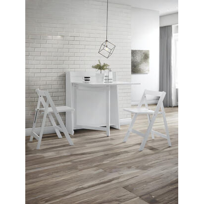 Helsinki Compact Folding White Dining Set