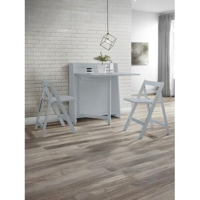 Helsinki Compact Folding Light Grey Dining Set