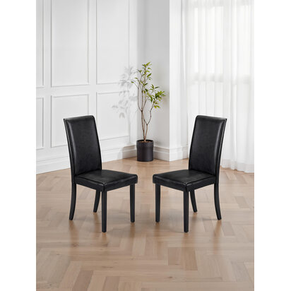 Set Of 2 Hudson Black Dining Chairs