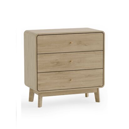 Ingrid 3 Drawer Chest Oak