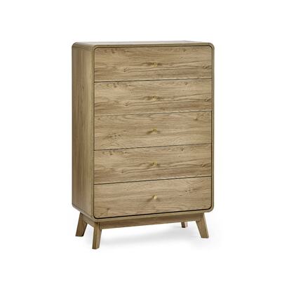 Ingrid 5 Drawer Chest Oak
