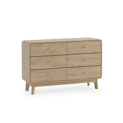 Ingrid 6 Drawer Dresser Oak