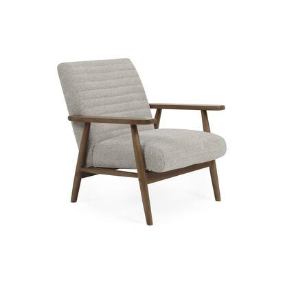 Ivy Sand Chenille Tweed Upholstered Armchair