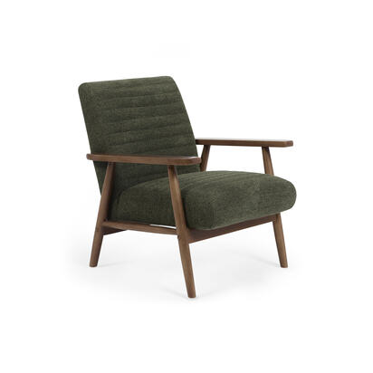 Ivy Olive Chenille Upholstered Armchair