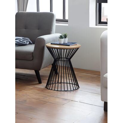 Jersey Round Wire Lamp Table - Euro Oak