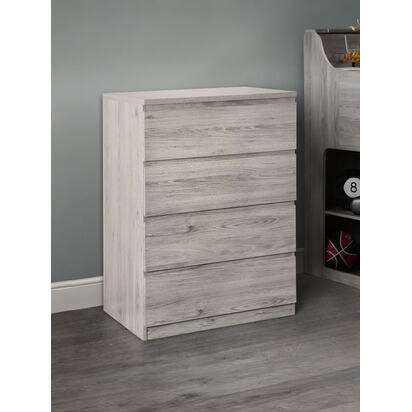 Jupiter 4 Drawer Chest- Grey Oak