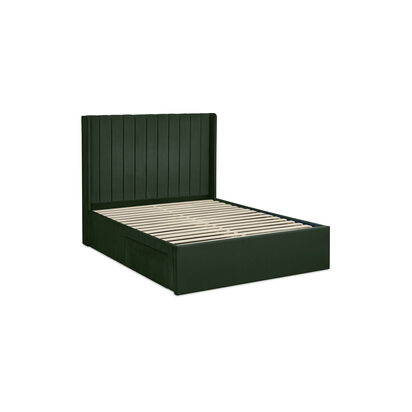 Leila Bottle Green Dual Storage Door 150cm Kingsize Bed