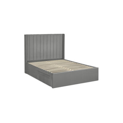 Leila Steel Grey Dual Storage Door 135cm Double Bed