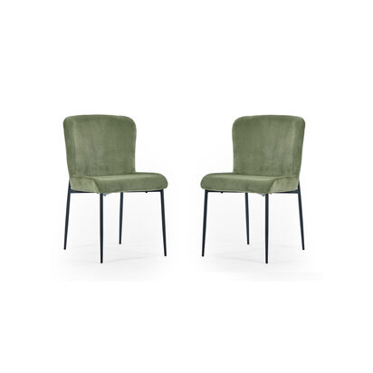 Set of 2 Leonie Dining Chairs - Green