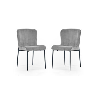 Set of 2 Leonie Dining Chairs - Grey