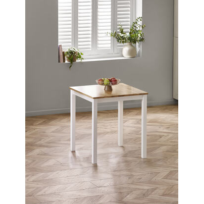 Linwood White and Oak 69cm Square Dining Table